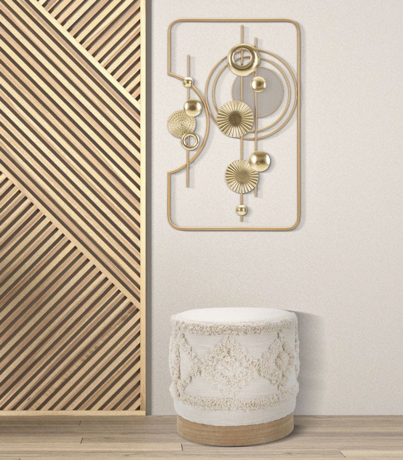 Decoratiune de perete din metal, Goldy Multicolor, l49,5xA3,8xH80 cm (4)