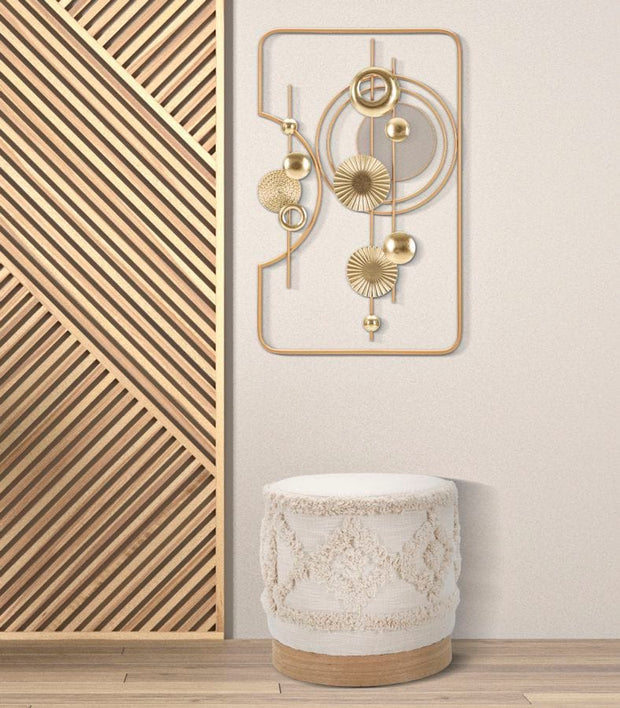 Decoratiune de perete din metal, Goldy Multicolor, l49,5xA3,8xH80 cm (4)