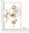 Decoratiune de perete din metal, Goldy Multicolor, l49,5xA3,8xH80 cm (5)