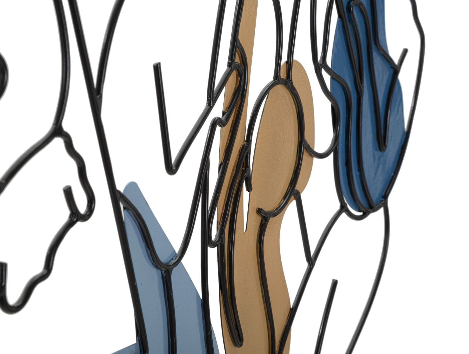 Decoratiune de perete din metal, Jazz Multicolor, l70xA1,3xH60 cm (2)