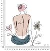 Decoratiune de perete din metal, Lady W/Flower Multicolor, l80xA1,3xH90 cm (5)