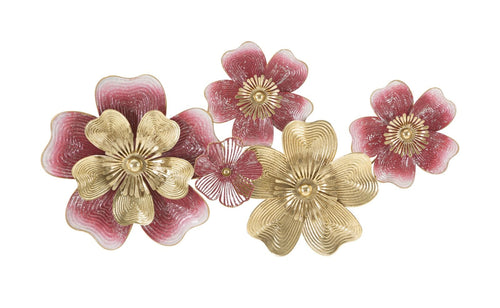 Decoratiune de perete din metal, Lobi Multicolor, l91,4xA6,4xH50,8 cm