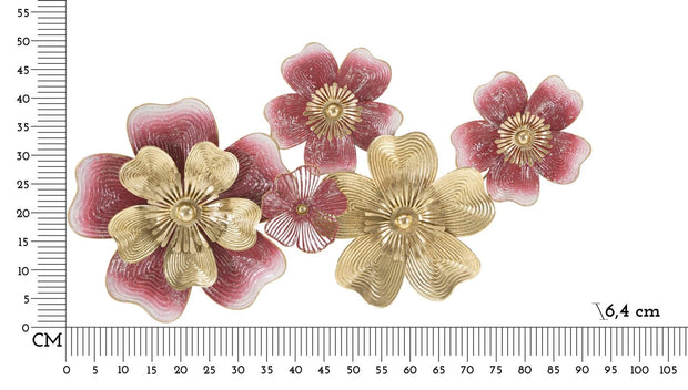 Decoratiune de perete din metal, Lobi Multicolor, l91,4xA6,4xH50,8 cm (5)