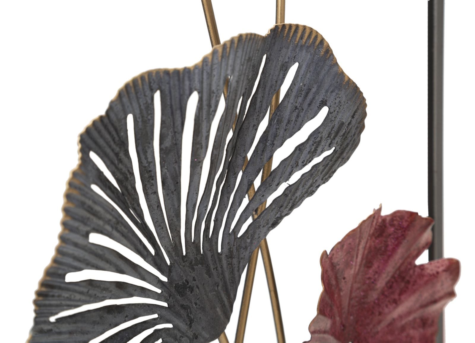 Decoratiune de perete din metal, Lobo Multicolor, l28,6xA4,4xH74,3 cm (2)