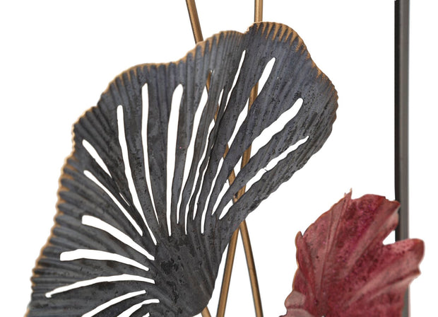 Decoratiune de perete din metal, Lobo Multicolor, l28,6xA4,4xH74,3 cm (2)