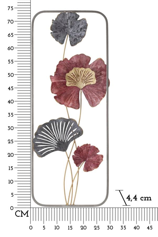 Decoratiune de perete din metal, Lobo Multicolor, l28,6xA4,4xH74,3 cm (5)