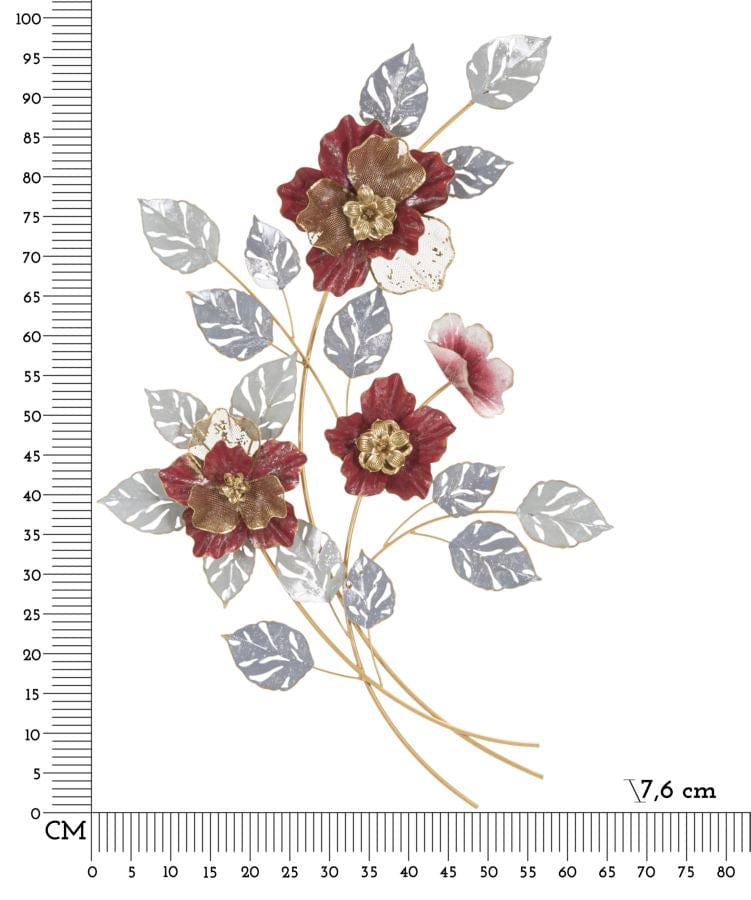 Decoratiune de perete din metal, Lovis Multicolor, l68,6xA7,6xH98,4 cm (5)