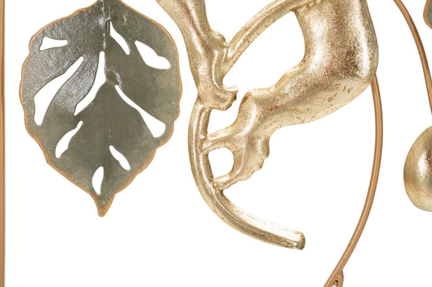 Decoratiune de perete din metal, Monkey Multicolor, l28,6xA3,8xH74,3 cm (3)