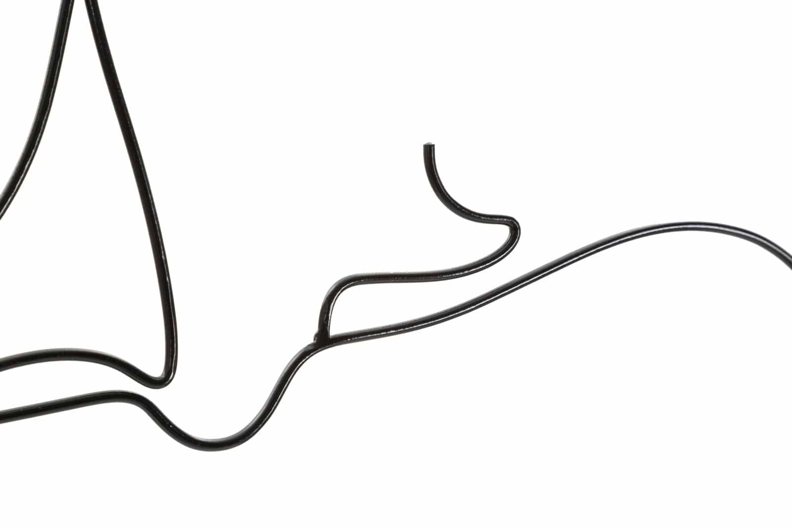 Decoratiune de perete din metal, Nudity Negru, l60xA1xH80 cm (2)