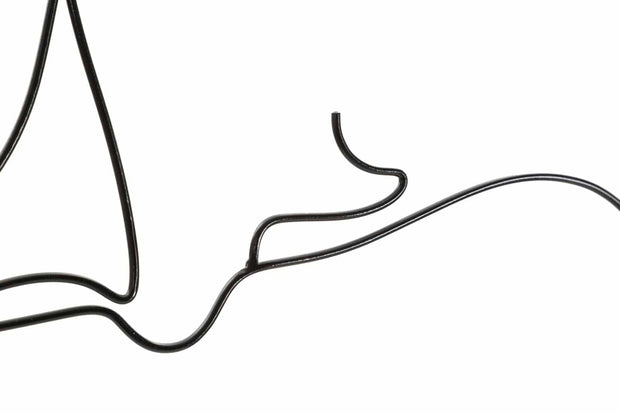 Decoratiune de perete din metal, Nudity Negru, l60xA1xH80 cm (2)