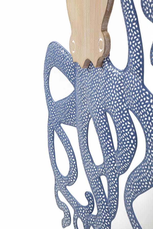 Decoratiune de perete din metal, Octopus Multicolor, l41xA1,5xH57 cm (2)