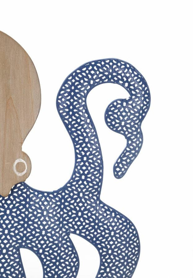 Decoratiune de perete din metal, Octopus Multicolor, l41xA1,5xH57 cm (3)