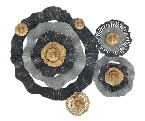 Decoratiune de perete din metal, Otos Multicolor, l100xA8xH80 cm