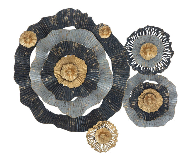 Decoratiune de perete din metal, Otos Multicolor, l100xA8xH80 cm