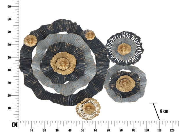 Decoratiune de perete din metal, Otos Multicolor, l100xA8xH80 cm (6)