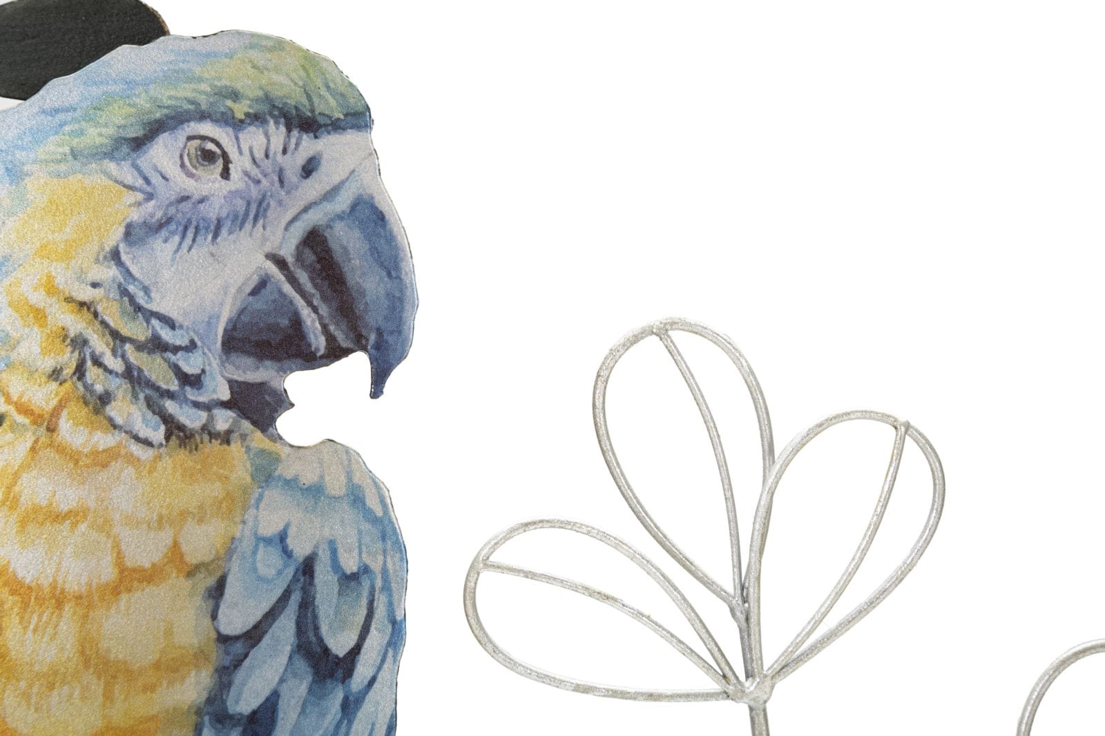 Decoratiune de perete din metal, Parrot Multicolor, l28,6xA2,5xH74,3 cm (2)