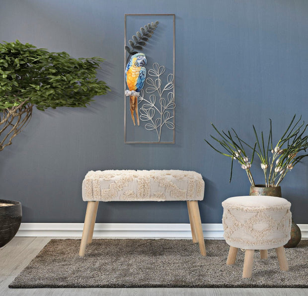 Decoratiune de perete din metal, Parrot Multicolor, l28,6xA2,5xH74,3 cm (4)