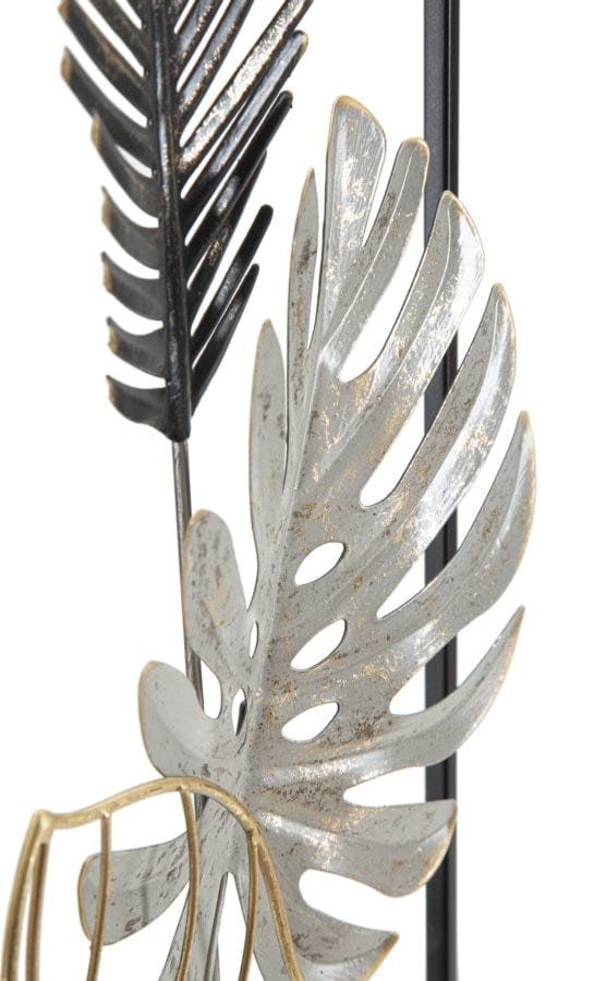 Decoratiune de perete din metal, Plam -A- Multicolor, l28,5xA3xH74 cm (2)