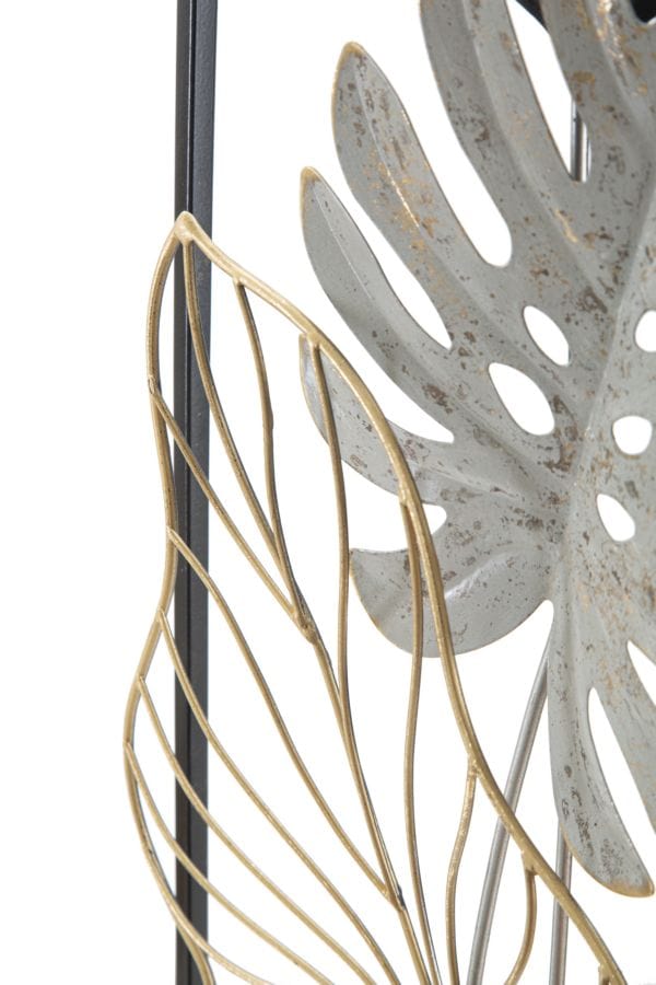 Decoratiune de perete din metal, Plam -A- Multicolor, l28,5xA3xH74 cm (3)