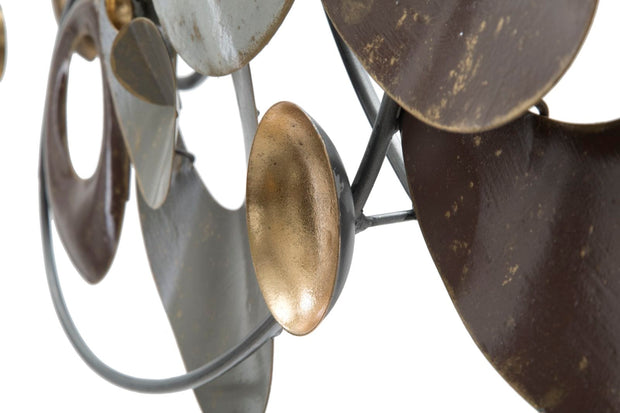 Decoratiune de perete din metal, Planet Multicolor, l120xA6xH58 cm (3)