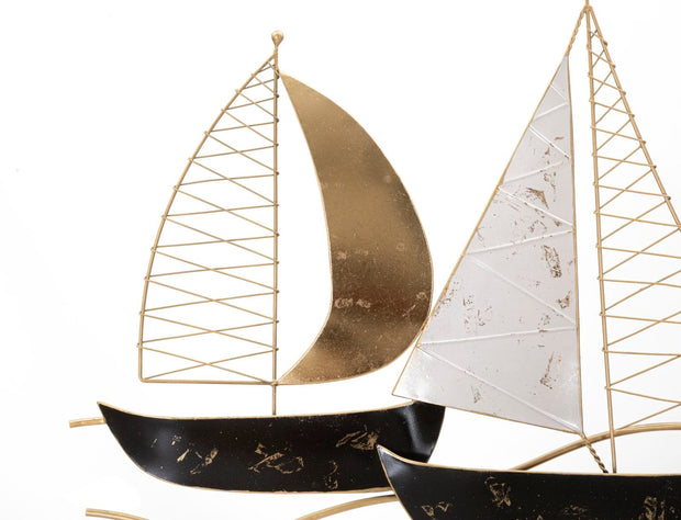 Decoratiune de perete din metal, Regata New Multicolor, l115xA5xH63 cm (1)