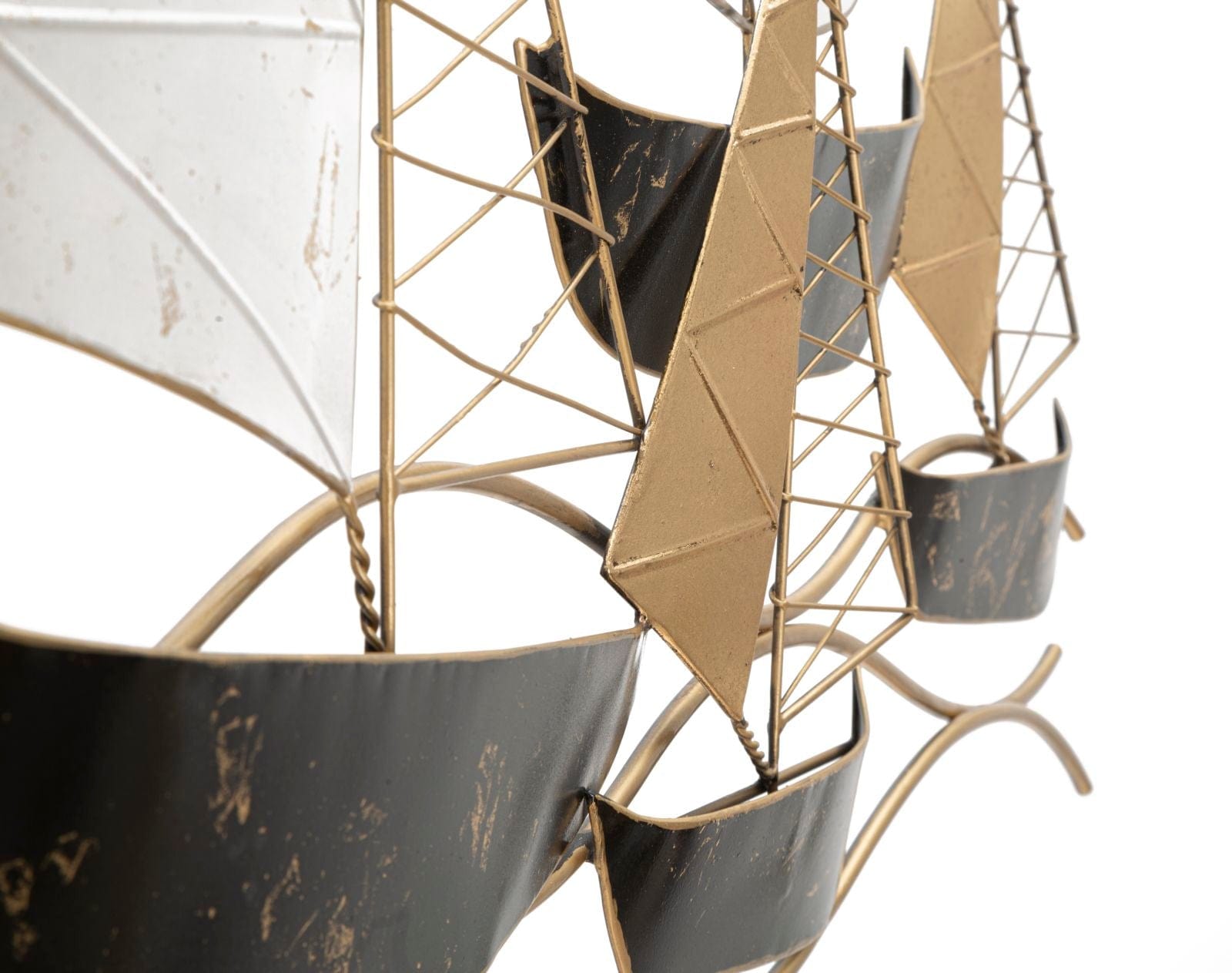 Decoratiune de perete din metal, Regata New Multicolor, l115xA5xH63 cm (2)