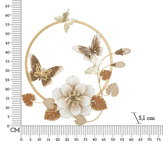 Decoratiune de perete din metal, Rouns Multicolor, l58,4xA5,1xH63,5 cm (5)