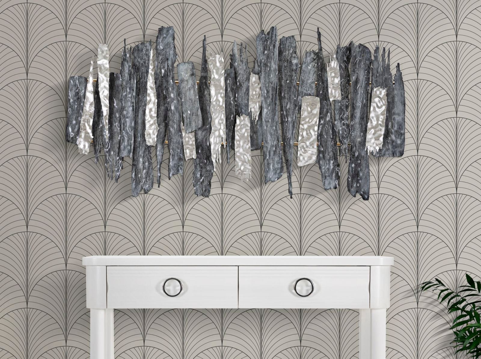 Decoratiune de perete din metal, Sculpt Multicolor, l122,6xA6,4xH62,9 cm (4)