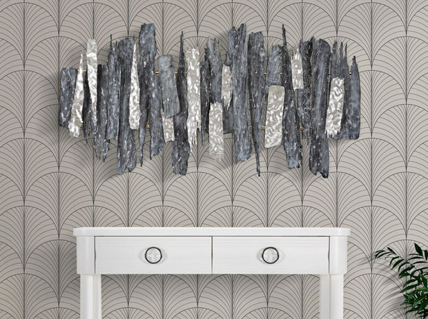 Decoratiune de perete din metal, Sculpt Multicolor, l122,6xA6,4xH62,9 cm (4)