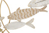 Decoratiune de perete din metal si MDF, Fishy Move Multicolor, l142,9xA5xH61,6 cm (2)