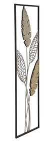 Decoratiune de perete din metal si MDF Foglie A Multicolor, l30,5xA1,9xH91 cm (2)