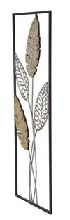 Decoratiune de perete din metal si MDF Foglie A Multicolor, l30,5xA1,9xH91 cm (3)