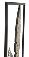 Decoratiune de perete din metal si MDF Foglie A Multicolor, l30,5xA1,9xH91 cm (4)