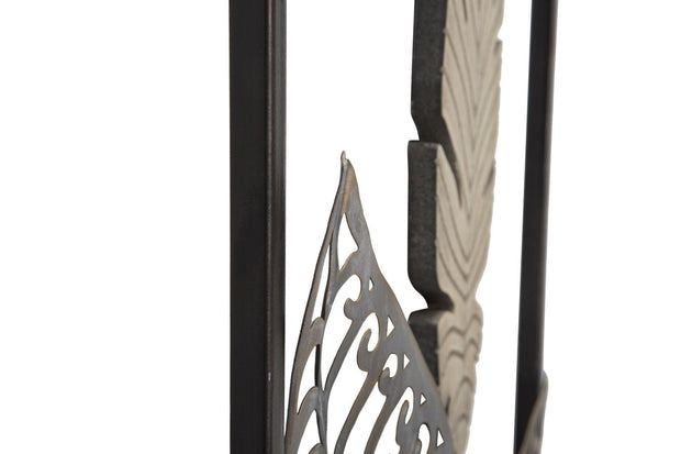 Decoratiune de perete din metal si MDF Foglie A Multicolor, l30,5xA1,9xH91 cm (5)