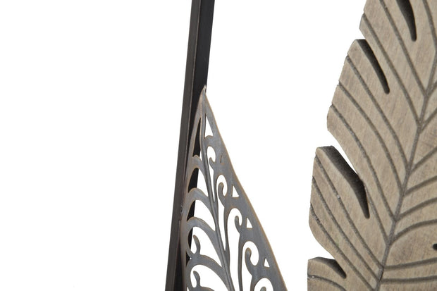 Decoratiune de perete din metal si MDF Foglie A Multicolor, l30,5xA1,9xH91 cm (6)
