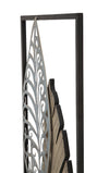 Decoratiune de perete din metal si MDF Foglie B Multicolor, l30,5xA2,5xH99,5 cm (4)
