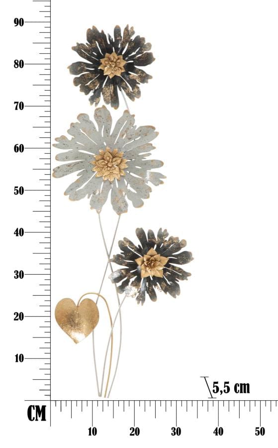 Decoratiune de perete din metal, Simply Multicolor, l35xA5,5xH88 cm (5)