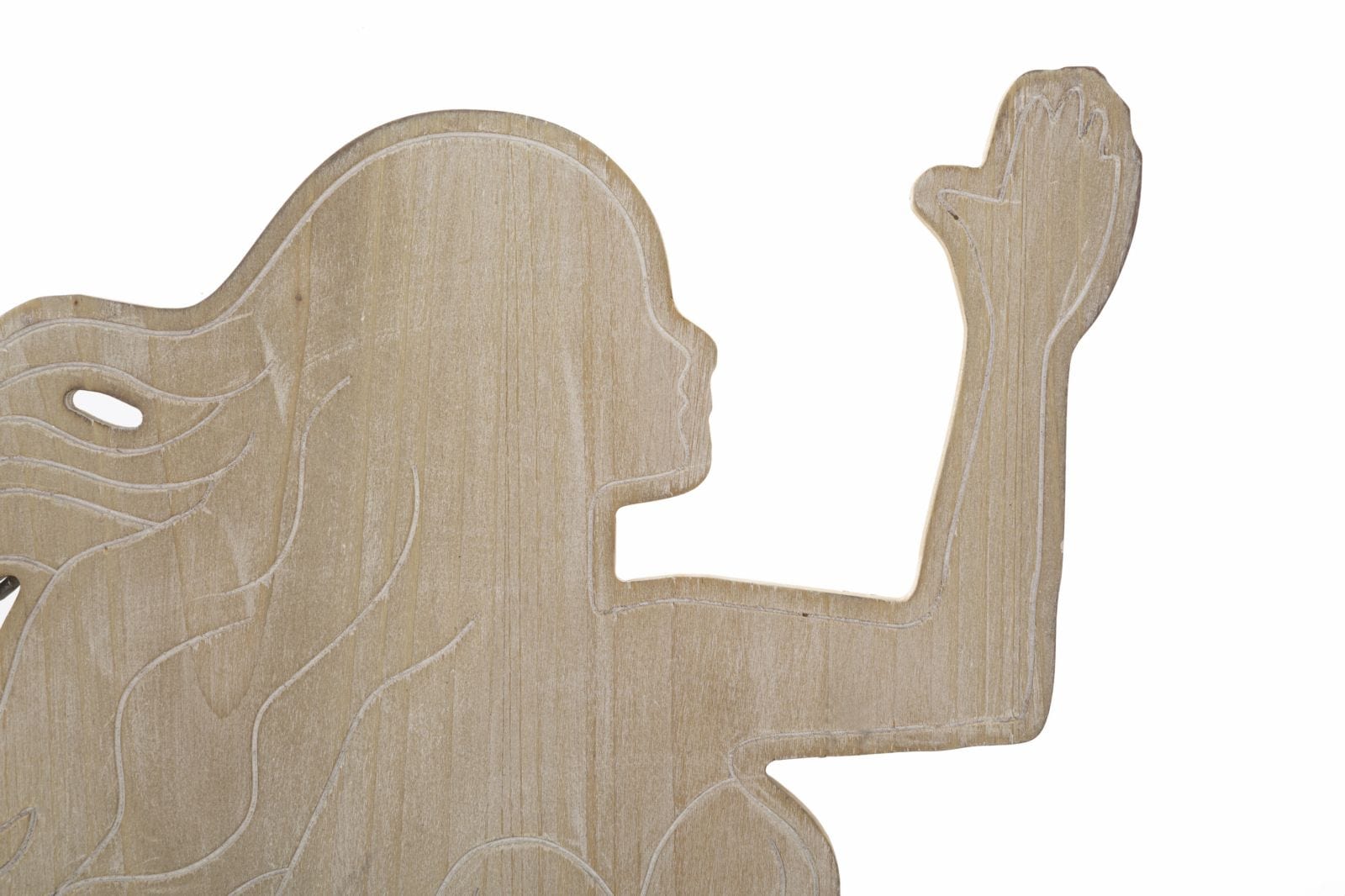 Decoratiune de perete din metal, Sirena Multicolor, l30,5xA2xH60 cm (1)