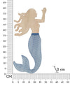 Decoratiune de perete din metal, Sirena Multicolor, l30,5xA2xH60 cm (5)