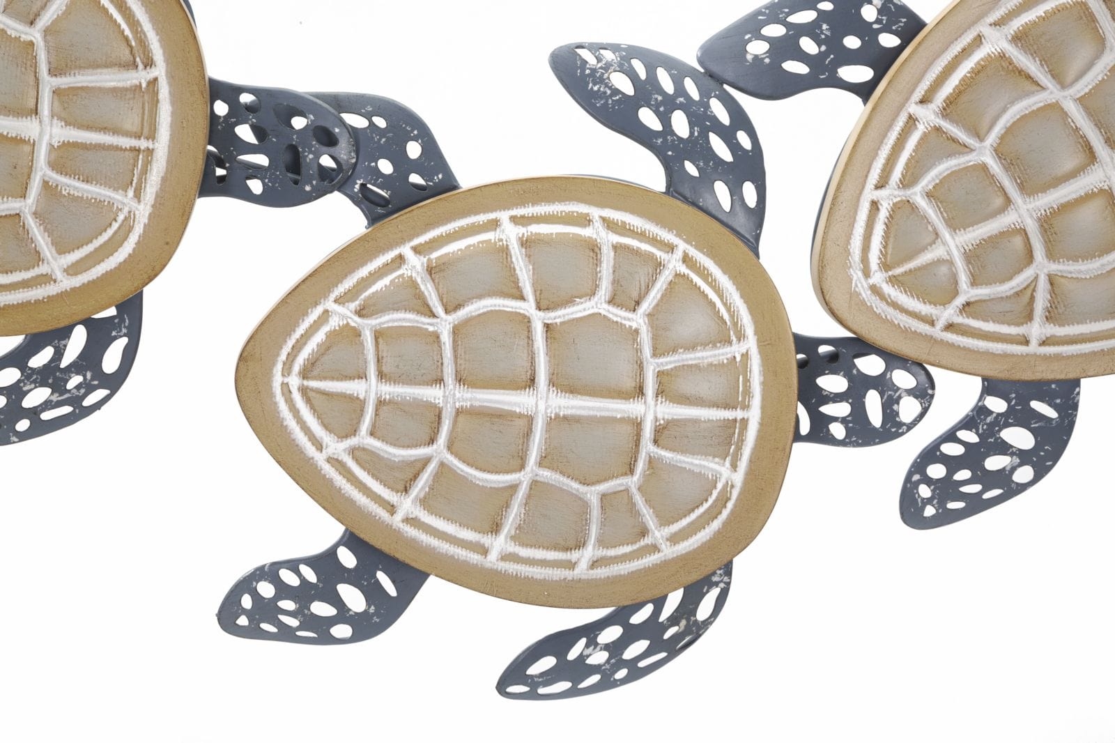 Decoratiune de perete din metal, Tartarughe Multicolor, l111,5xA6,3xH43 cm (1)