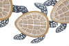 Decoratiune de perete din metal, Tartarughe Multicolor, l111,5xA6,3xH43 cm (1)