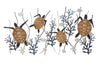 Decoratiune de perete din metal, Turtle Multicolor, l132,7xA5,7xH69,9 cm