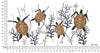 Decoratiune de perete din metal, Turtle Multicolor, l132,7xA5,7xH69,9 cm (5)
