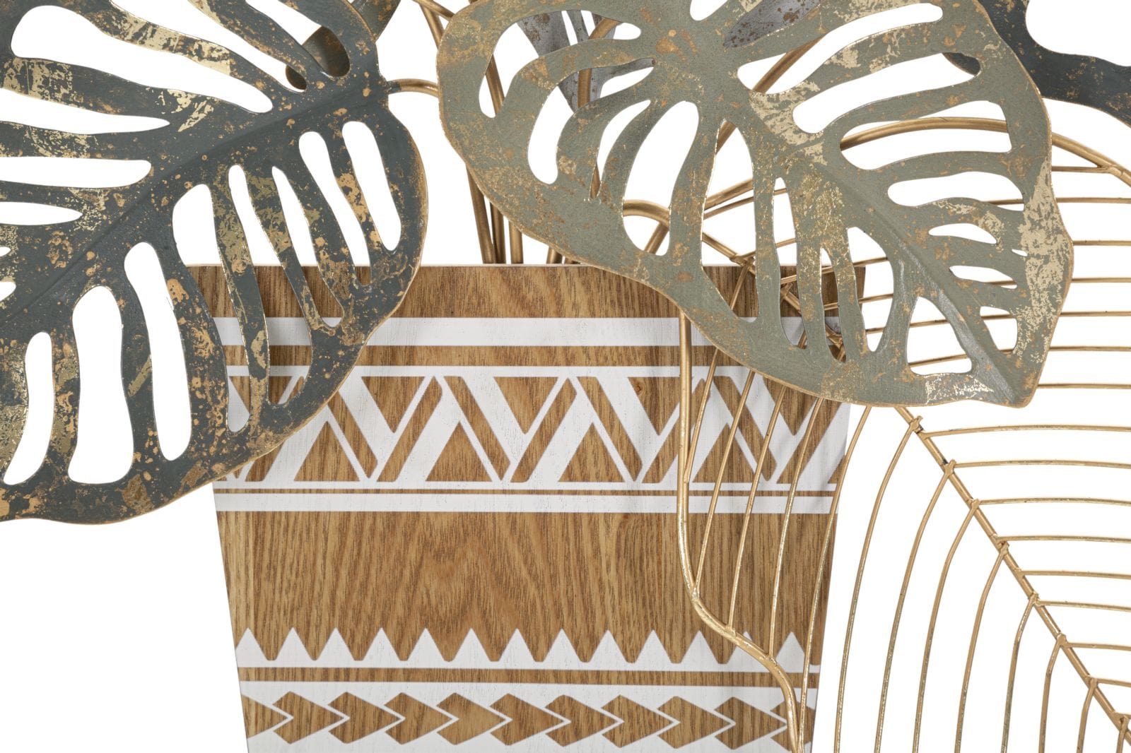 Decoratiune de perete din metal, Vaso Multicolor, l54xA6,4xH62,9 cm (1)