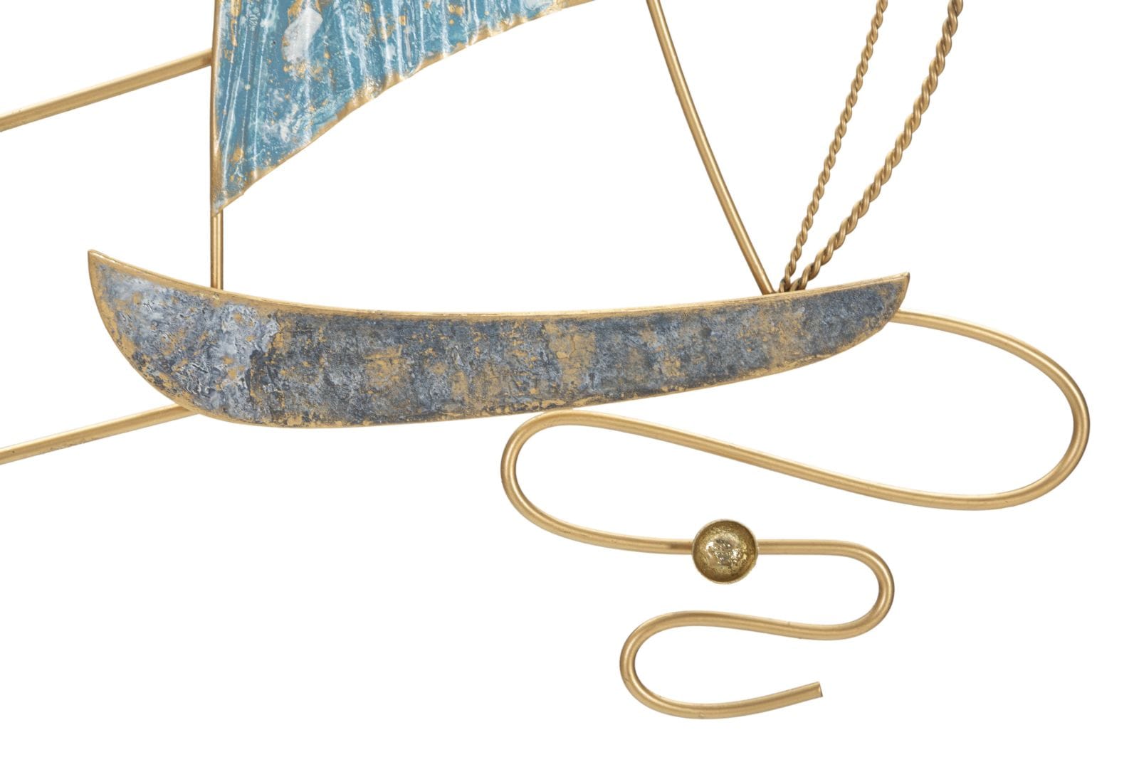 Decoratiune de perete din metal, Vela Multicolor, l51,4xA4xH87 cm (2)