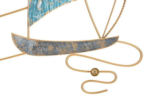 Decoratiune de perete din metal, Vela Multicolor, l51,4xA4xH87 cm (2)