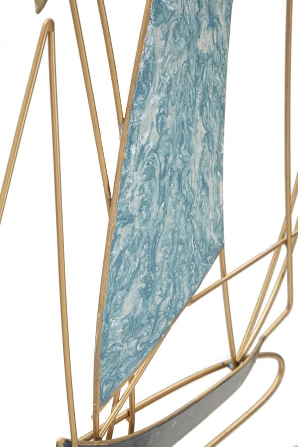 Decoratiune de perete din metal, Vela Multicolor, l78,7xA3,8xH97,8 cm (2)