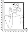 Decoratiune de perete din metal, Woman With Flowers Negru, l60xA1xH80 cm (5)