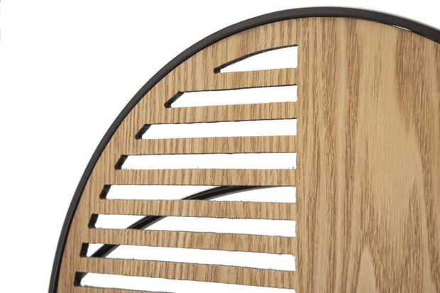 Decoratiune de perete din metal, Woody Multicolor, l134xA4xH69,2 cm (3)