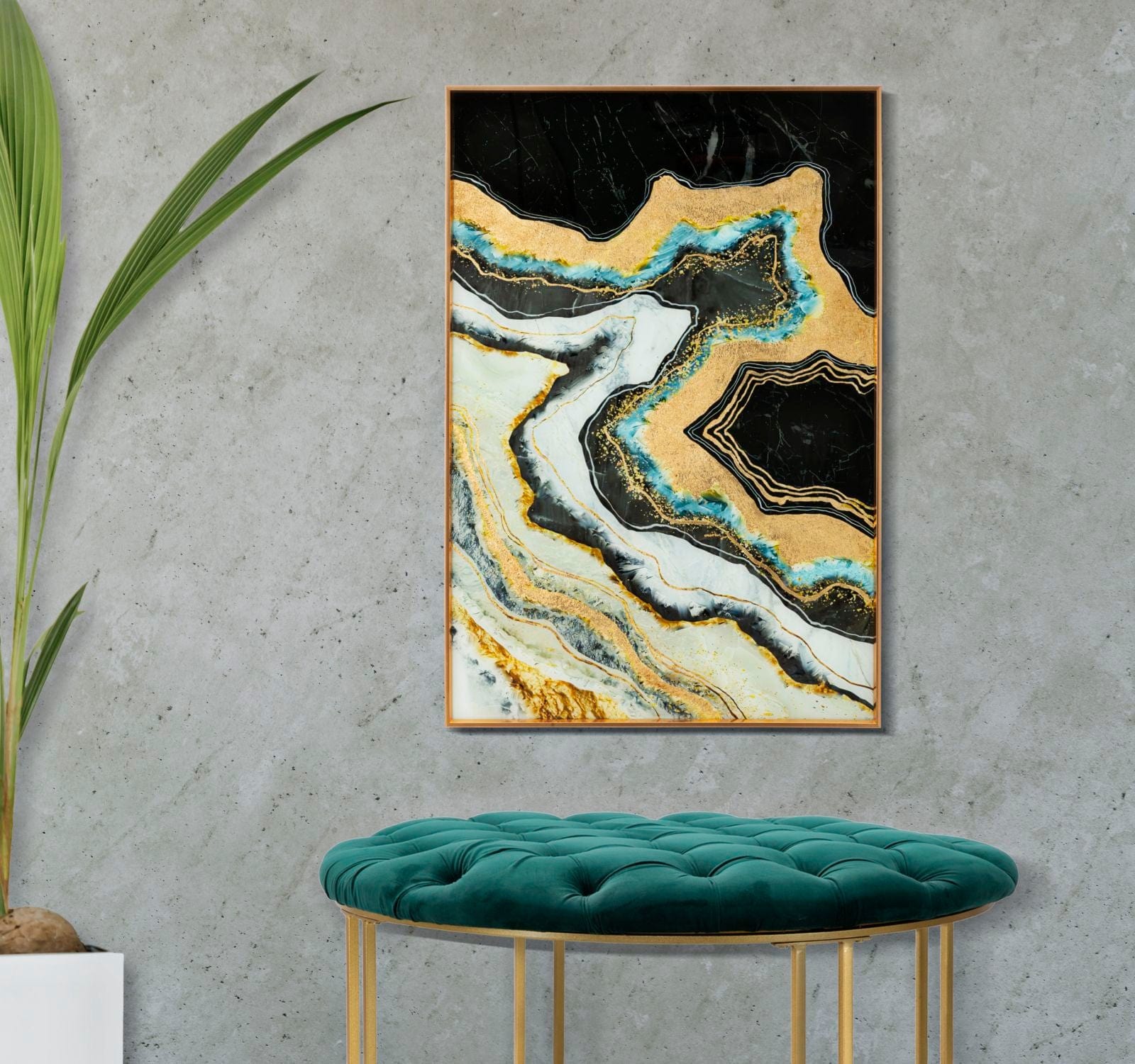 Decoratiune de perete din sticla, Darky Multicolor, l60xA3,5xH90 cm (5)